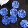 7 kleine alte Glasknöpfe 14mm blau, Blumen, Blümchen, Knöpfe 50er, 60er Jahre, Trödel Dings da Bild 2