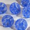 7 kleine alte Glasknöpfe 14mm blau, Blumen, Blümchen, Knöpfe 50er, 60er Jahre, Trödel Dings da Bild 3