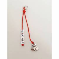 Geschenkanhänger, Schlüsselanhänger für Weihnachten mit Wunschtext und Metallanhänger nach Wahl aus Paracord Bild 1