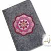 Fillzhülle für das Gotteslob Gotteslobhülle Häkelblume rosa Kommunion 2023 personalisierbar Bild 5