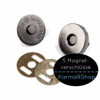 5 Magnetverschlüsse 18mm schwarz Bild 1