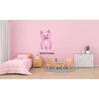 Wunderschönes Wandtattoo Pink Cat für das Kinderzimmer, Spielzimmer,konturgeschnitten in 11 Größen ab 20 cm B x 40 cm H Bild 1