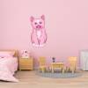 Wunderschönes Wandtattoo Pink Cat für das Kinderzimmer, Spielzimmer,konturgeschnitten in 11 Größen ab 20 cm B x 40 cm H Bild 2