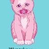 Wunderschönes Wandtattoo Pink Cat für das Kinderzimmer, Spielzimmer,konturgeschnitten in 11 Größen ab 20 cm B x 40 cm H Bild 4