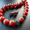 Traumhaft schöne rote Schaumkorallen-Kette XXL,Handgefertigte ausdrucksvolle Korallenkette,Rote Perlenkette,Handgefertig Bild 2