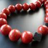 Traumhaft schöne rote Schaumkorallen-Kette XXL,Handgefertigte ausdrucksvolle Korallenkette,Rote Perlenkette,Handgefertig Bild 4