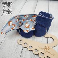 Baby Stiefel aus Walk / Überzieher für Babys und Krabbelkinder Blau - Fuchs Gr. 20 Bild 1