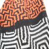 Gestrickte  Schal aus Merinowolle schwarz  grau und orange Lang handgefertigt qualitativ hochwertig Bild 3