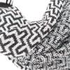 Gestrickte  Schal aus Merinowolle schwarz  grau und orange Lang handgefertigt qualitativ hochwertig Bild 4