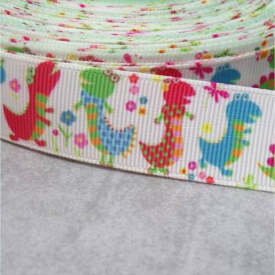 Buntes Dinosaurier Ripsband für Kids – 22 mm ABVERKAUF