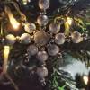 Weihnachtssterne - Adventssterne - Sternanhänger als Schmuck, auch für den Weihnachtsbaum, Klein, Crushed Silber Bild 2