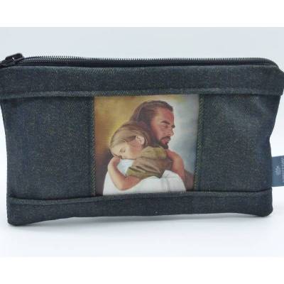 Täschchen 'ICH bin bei Dir', Jesus mit Kind, Unikat hessmade