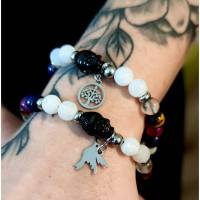 Armband , 4 Elemente, unisex,  elastisch, Budda, Kolibri, Lebensbaum Bild 1