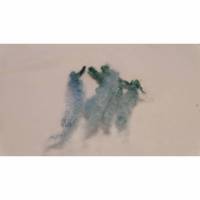 20 Gramm gelockte Rohwolle vom Bluefaced Leicester in Grün/Silber, Filzen Spinnen, Puppenhaar Bild 1