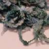 20 Gramm gelockte Rohwolle vom Bluefaced Leicester in Grün/Silber, Filzen Spinnen, Puppenhaar Bild 3