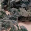 20 Gramm gelockte Rohwolle vom Bluefaced Leicester in Grün/Silber, Filzen Spinnen, Puppenhaar Bild 6