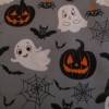 Baumwolle  Popeline Halloween Spinnennetz Geister Fledermaus grau (1m/8 ,-€) Bild 2
