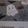 Baumwolle  Popeline Halloween Spinnennetz Geister Fledermaus grau (1m/8 ,-€) Bild 3
