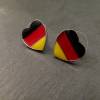 Fußball - EM - WM - Ohrringe - Fan-Ohrringe Herz * Fußballohrringe * Fanohrringe * Deutschlandohrringe Bild 3