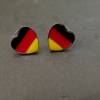 Fußball - EM - WM - Ohrringe - Fan-Ohrringe Herz * Fußballohrringe * Fanohrringe * Deutschlandohrringe Bild 4