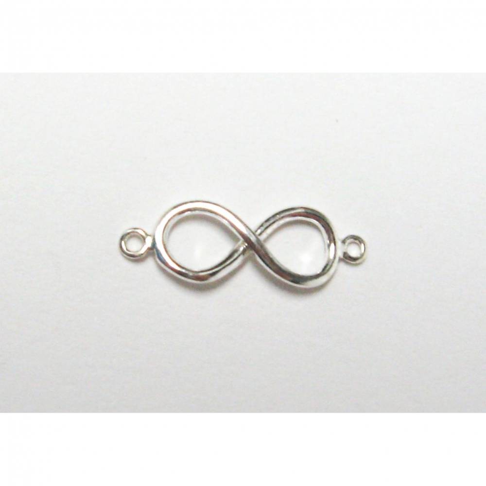Infinity Schmuckzwischenteil, Unendlichkeit Symbol, Kette, Armband Verbinder aus Silber 925 Bild 1