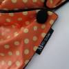 Wickelschal mit Knopf Damen Schal Fleece Tupfen orange Knopfschal Bild 4