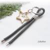 Schlüsselanhänger aus Segelseil/Segeltau mit GlücksSternen - Geschenk Weihnachten,Sterne,grau,bicolor Bild 4