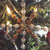 Weihnachtssterne - Adventssterne - Sternanhänger als Schmuck, auch für den Weihnachtsbaum, Gross, Crystal AB-Gold Bild 2