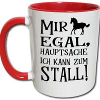 Pferde Tasse mit Stall Spruch, Mädchen Reiten Reiterhof Geschenk Bild 1