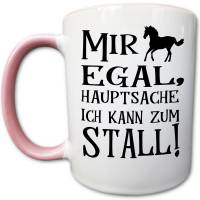 Pferde Tasse mit Stall Spruch, Mädchen Reiten Reiterhof Geschenk Bild 2