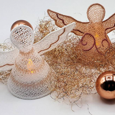 Stickdatei FsL Faltengel 13x18 – Freistehender Lace-Engel für LED-Teelicht