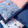 Traditionelle Baby Krabbeldecke / Patchworkdecke / Quilt in Blau- und Rosatönen Einzelstück/Unikat Bild 4