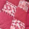 Traditionelle Baby Krabbeldecke / Patchworkdecke / Quilt in Rot- und Rosatönen Einzelstück/Unikat Bild 5