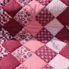 Traditionelle Baby Krabbeldecke / Patchworkdecke / Quilt in Rot- und Rosatönen Einzelstück/Unikat Bild 7