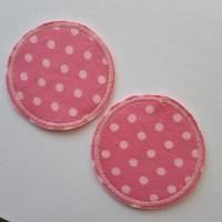 2er Set Kosmetikpads, rund "Punkte" in rosa-pink von he-ART by helen hesse Bild 3