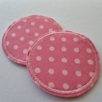 2er Set Kosmetikpads, rund "Punkte" in rosa-pink von he-ART by helen hesse Bild 4