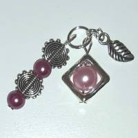Schlüsselanhänger - Schmuckanhänger - Taschenanhänger - rosa, lila Bild 1