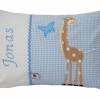 Glückspilz Namenskissen / Babykissen mit Namen und Giraffe personalisiert,  Geschenk zu Geburt, Taufe, Geburtstag Bild 4