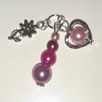 Schlüsselanhänger - Schmuckanhänger - Taschenanhänger - rosa, pink, lila Bild 1
