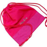 Sportbeutel Turnbeutel Punkte pink mit Namen - Feizeitbeutel personalisiert für Kinder Junge und Mädchen Freitzeitasche Bild 1