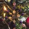 Weihnachtssterne - Adventssterne - Sternanhänger als Schmuck, auch für den Weihnachtsbaum, Gross, Lila-Weiss-Rosa-Gold Bild 2