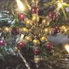 Weihnachtssterne - Adventssterne - Sternanhänger als Schmuck, auch für den Weihnachtsbaum, Gross, Weinrot-Gold / Special Bild 2