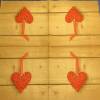 rotes Herz  auf Holz  5 Servietten / Motivservietten  Sonstige Motive Holz Optik S 348 Bild 2