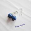 Edelstein Ohrhänger Lapislazuli blau silberfarben Perlen Ohrringe mit Ohrhaken aus Silber 925er Handgefertigt Bild 6
