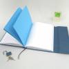 Tagebuch mit Schloss, dunkel-blau changierend, DIN a5, 150 Blatt, handmade Bild 4