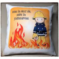 Kissen mit Feuerwehrmann Bild 1