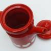 Rote Kaffekanne mit weißen Herzen Wächtersbach Vintage Bild 2