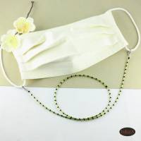 Brillenkette - Stripylime 5 in 1 Maskenkette  gelbgrün-schwarz Perlenband für Mundmasken Haltekette für Behelfsmasken Bild 4