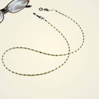 Brillenkette - Stripylime 5 in 1 Maskenkette  gelbgrün-schwarz Perlenband für Mundmasken Haltekette für Behelfsmasken Bild 9