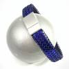 gestricktes Armband aus blauem Kupferdraht mit Edelstahl Magnetschließe und inliegendem metallic-blauen Lederband Bild 6